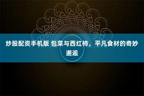 炒股配资手机版 包菜与西红柿，平凡食材的奇妙邂逅